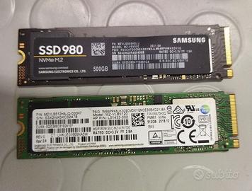 SSD M.2 NVMe e SATA 256GB 500GB Samsung Intel