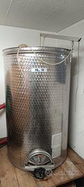 fusto in accaio inox con coperchio 1.100 L