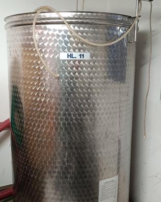 fusto in accaio inox con coperchio 1.100 L
