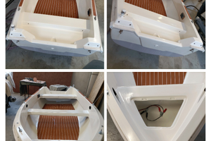 Barca motore carrello accessori