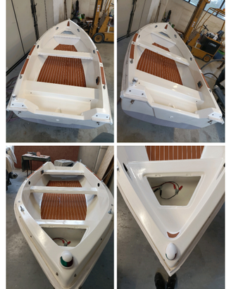 Barca motore carrello accessori