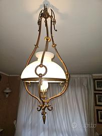 Lampadario a gas elettrificato