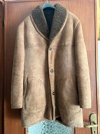 Cappotto vintage in vera pelle di montone tg 58