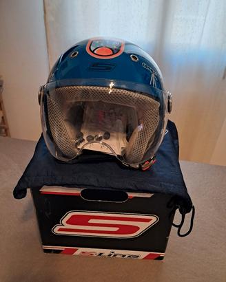 casco jet junior blu s-line space explorer bambino