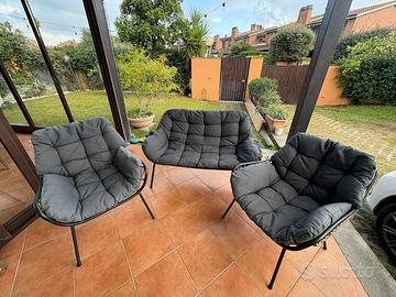Set divano e poltrone da giardino / veranda