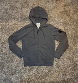 Stone Island Felpa Full Zip con Cappuccio