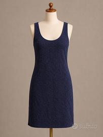 Abito Donna Blu Navy Elegante Smanicato –