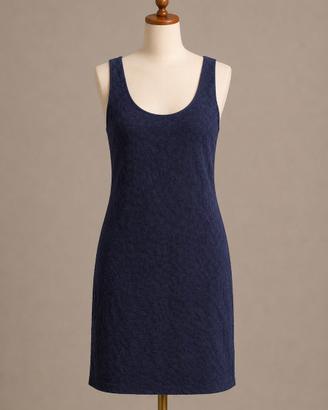 Abito Donna Blu Navy Elegante Smanicato –