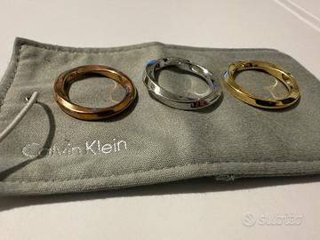 Tre anelli calvin klein da donna