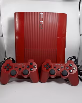 PS3 Super Slim 500GB Rossa + 2 Controller Rossi + 