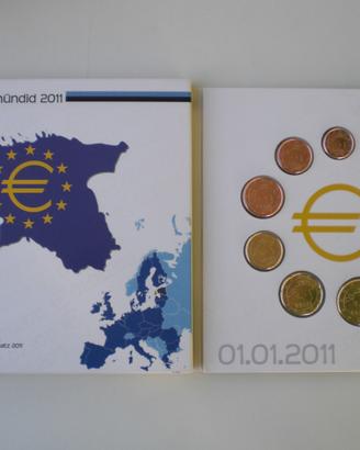 ESTONIA divisionali EURO 2011 8 monete FDC
