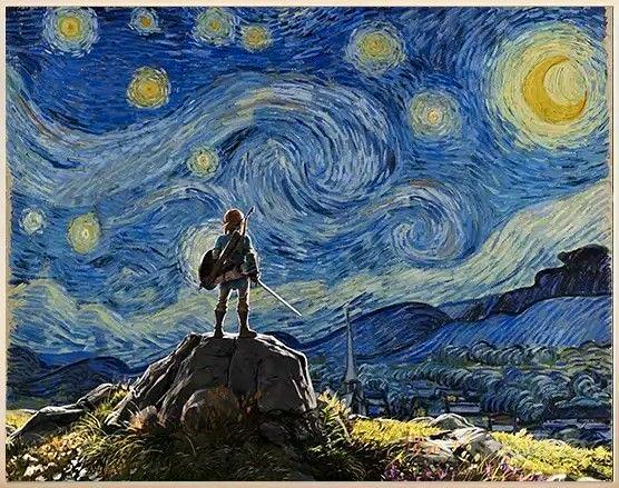 Tela Print Canvas Notte Stellata Zelda Van Gogh N - Collezionismo In  vendita a Torino