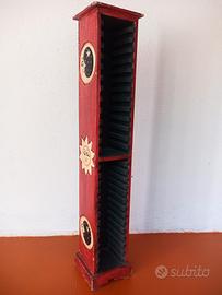 mobiletto porta cd in legno 