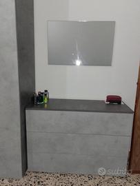  comò moderno nuovo con specchiera