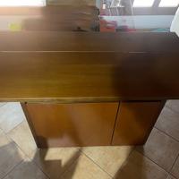 Mobile/tavolo legno con cassettoni