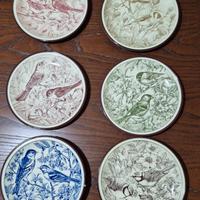 Lotto 6 piatti coll. WWF "Gli Amici del Mattino