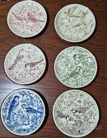 Lotto 6 piatti coll. WWF "Gli Amici del Mattino