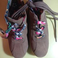 sneakers scarpa polacchina donna 39 cammello 