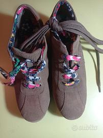 sneakers scarpa polacchina donna 39 cammello 