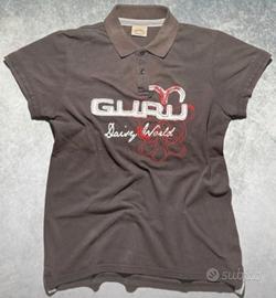 Polo Guru uomo S marrone cotone piqué