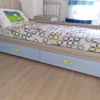 Letto doppio con soppalco  cameretta