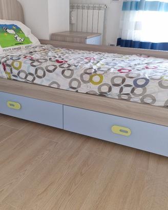 Letto doppio con soppalco  cameretta