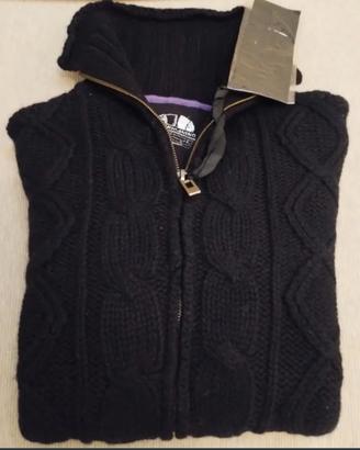 Maglione Americanino Zip TgXL Slim Fit Nero Nuovo