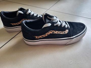 scarpe sneakers Vans scamoscio nero taglia 35