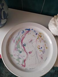 piatto porcellana serie "le quattro stagioni"