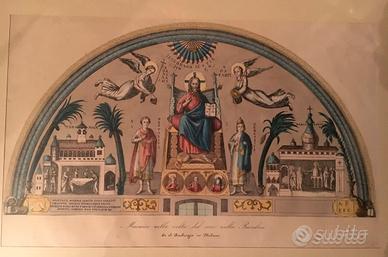 Stampa d’epoca Basilica Sant.Ambrogio Milano