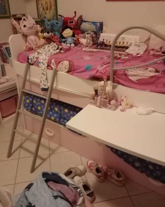 Letto a castello con materassi per cameretta