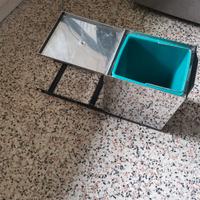 Bidoncino rifiuti scorrevole inox- MAI USATO