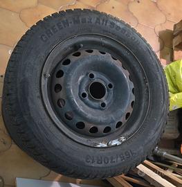 4 ruote complete (gomme + cerchi) 165/70 R13 m+s