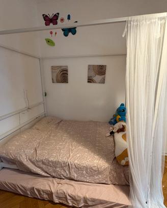 Letto a baldacchino + materasso