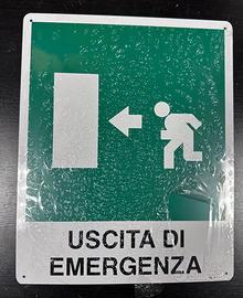 Lotto 115 cartelli di sicurezza in alluminio