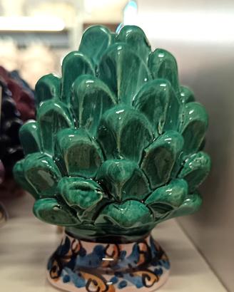 Pigna smaltata, H 8cm, ceramica di Caltagirone 
