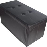 Pouf storage nero