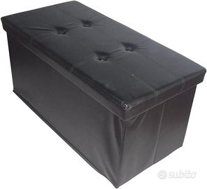 Pouf storage nero