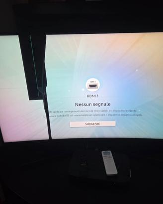 Samsung TV curvo 49" – schermo rotto – per pezzi