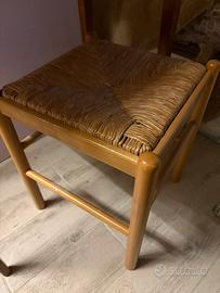 2 Sgabelli impagliati