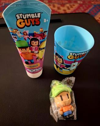 Stumble Guys dentifricio, bicchierino e pupazzo