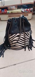 borsa secchiello cavallino vera pelle 