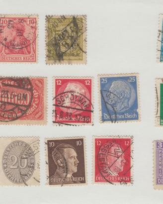 31 Francobolli Impero Tedesco e DDR