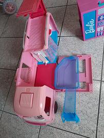 BARBIE CAMPER + BARBIE NEGOZIO VESTITI