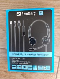 Cuffie Sandberg 126-30 USB+RJ9/11 Headset Pro 