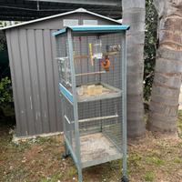 Voliera zincata con ruote
