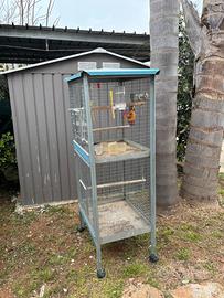 Voliera zincata con ruote