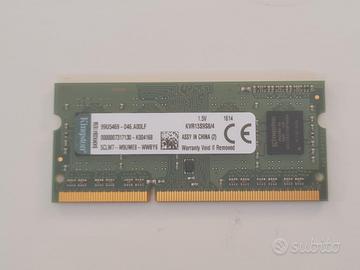 RAM Laptop Kingston 4GB DDR3 1600MHz SODIMM