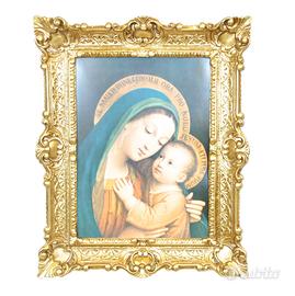 STAMPA MADONNA DEL BUONCONSIGLIO CORNICE CM 55X45