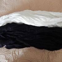 Sciarpa due bianca e nera nuove